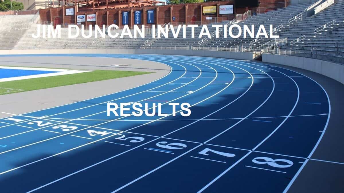 Jim Duncan Invitational 2023 Results Watch Athletics